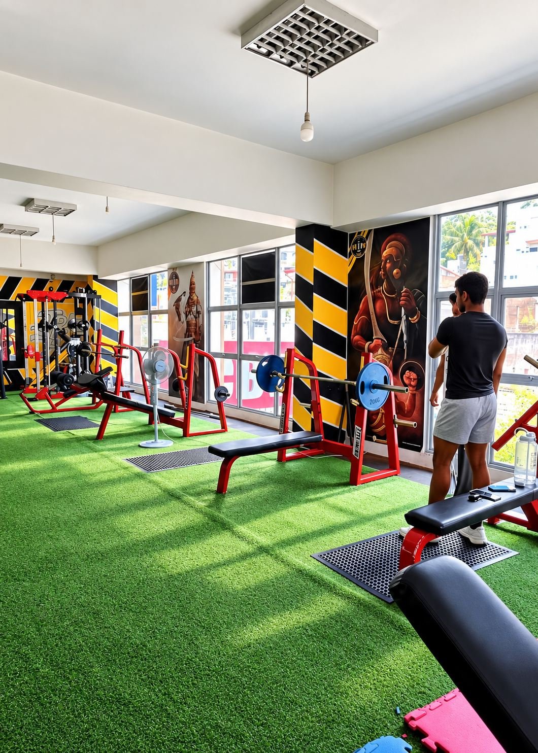 Kandy gym bench and turf zone